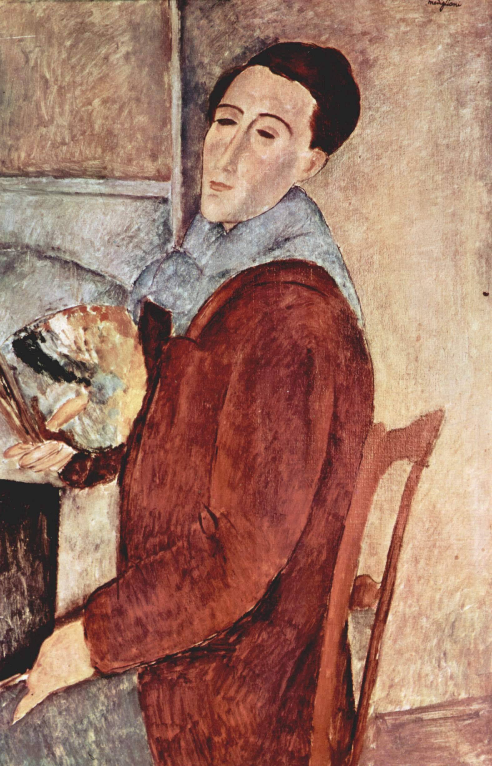 Amedeo_Modigliani_1919_Selbstbildnis_gemeinfrei_Quelle_Wikipedia