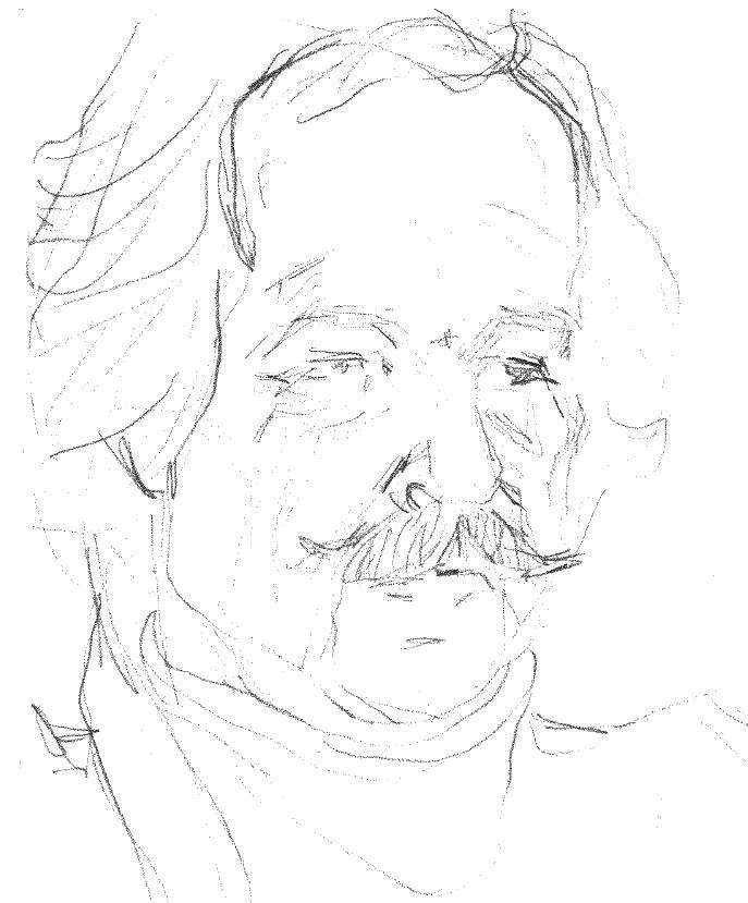 Gezeichnetes Portrait eines Mannes von Doris Heidenreich